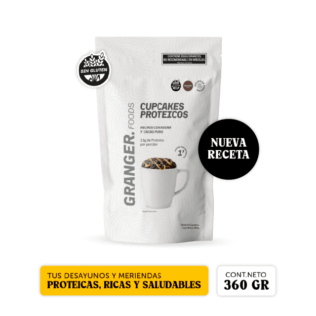 CUPCAKES PROTEICOS SABOR CHOCOLATE x360g